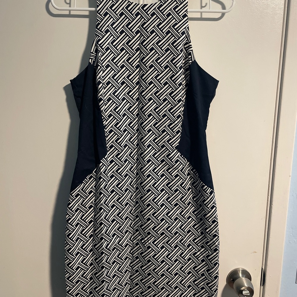 Banana Republic Navy and White Geometric Mini Dress